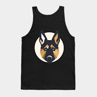 German Shepherd Minimal Geometric Style, Love Dogs Tank Top